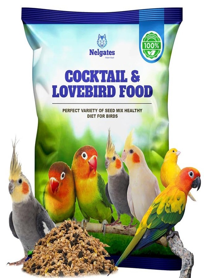 Nelgates Bird Food for Cockatiel & Lovebirds | Premium Mix of Canary Seed, Sunflower Seed & Natural Ingredients | Suitable for All Life Stages 500g - Image 1